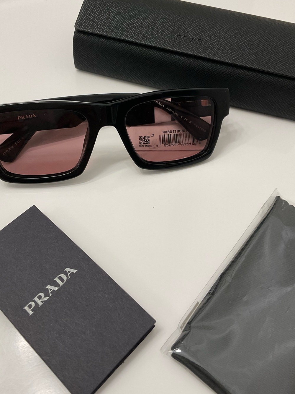 NWT Prada 53mm Rectangular Polarized Sunglasses - Picture 2 of 10